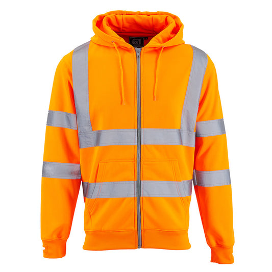 Supertouch Hi Vis Zipped Hoodie