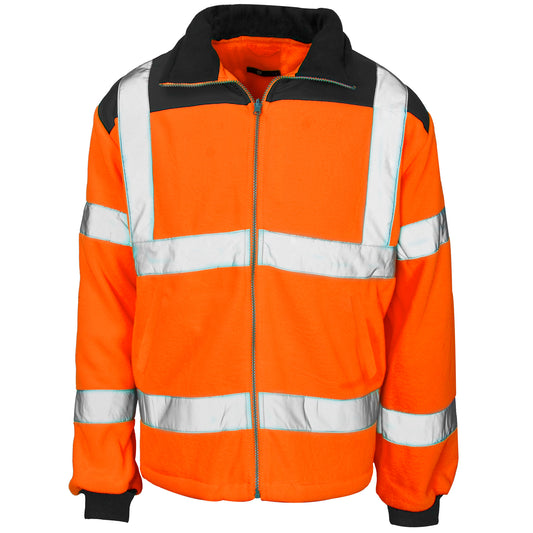 Supertouch Hi Vis Fleece Jacket - Rain Patch