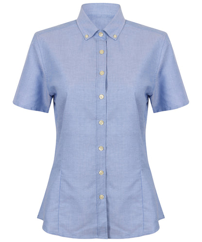 Women's modern short sleeve Oxford shirt