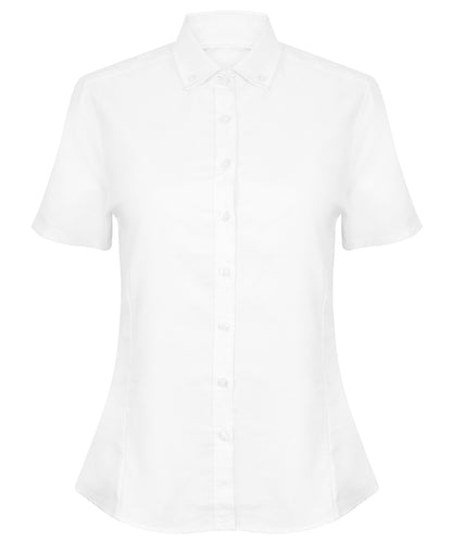 Women's modern short sleeve Oxford shirt