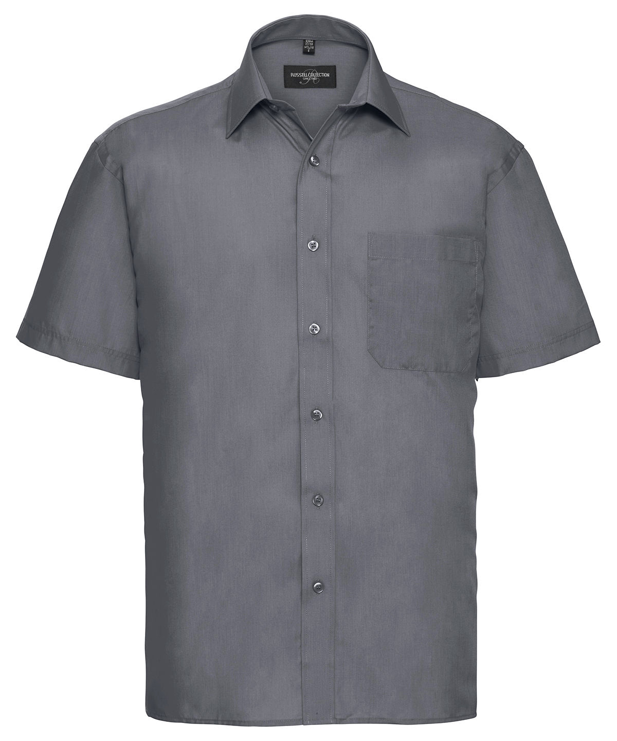 Short sleeve polycotton easycare poplin shirt