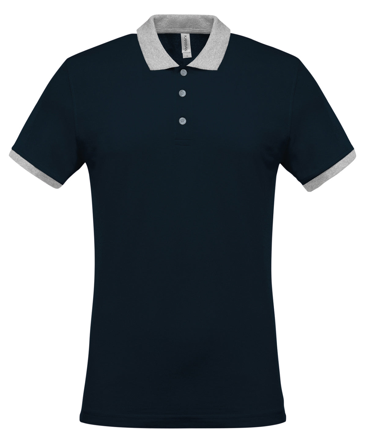 Two-tone piqué polo shirt