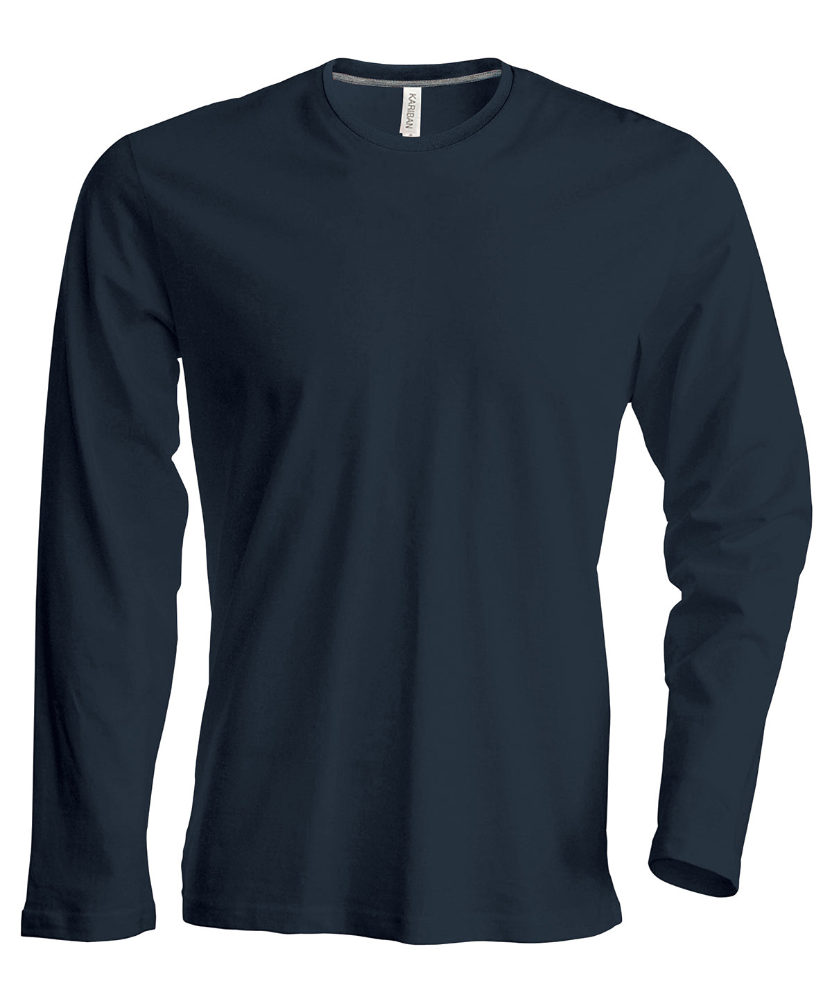 Men's long-sleeved crew neck T-shirt