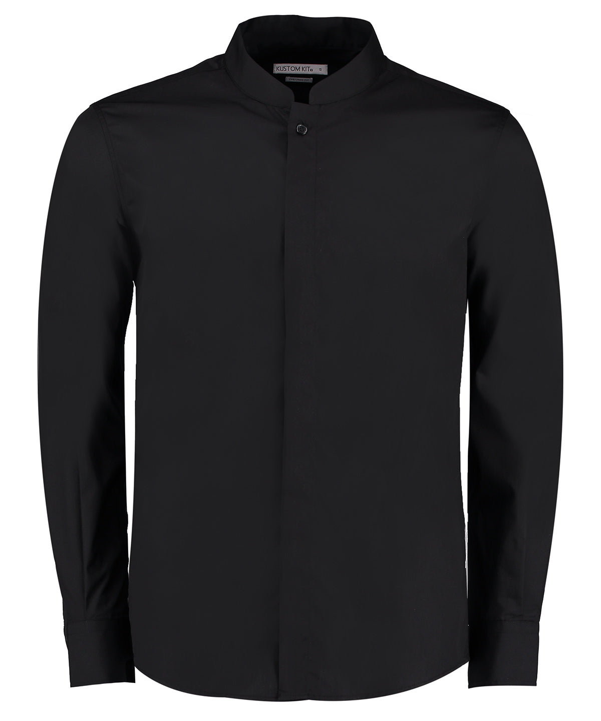 Mandarin collar shirt long-sleeved (tailored fit)