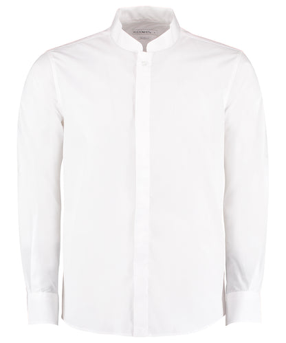 Mandarin collar shirt long-sleeved (tailored fit)