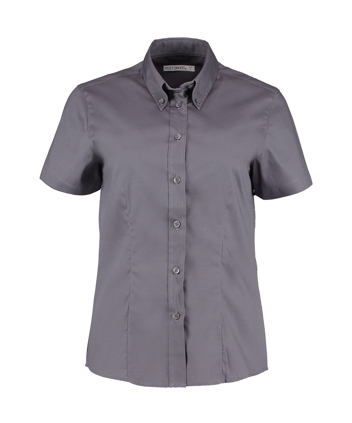 Women's corporate Oxford blouse short-sleeved (tailored fit)