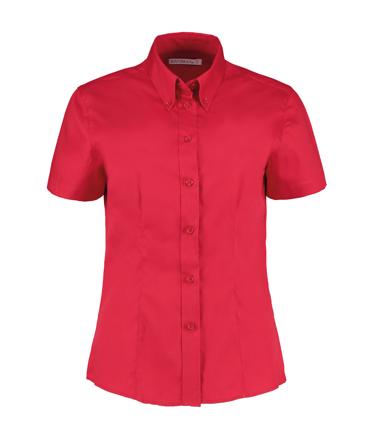 Women's corporate Oxford blouse short-sleeved (tailored fit)