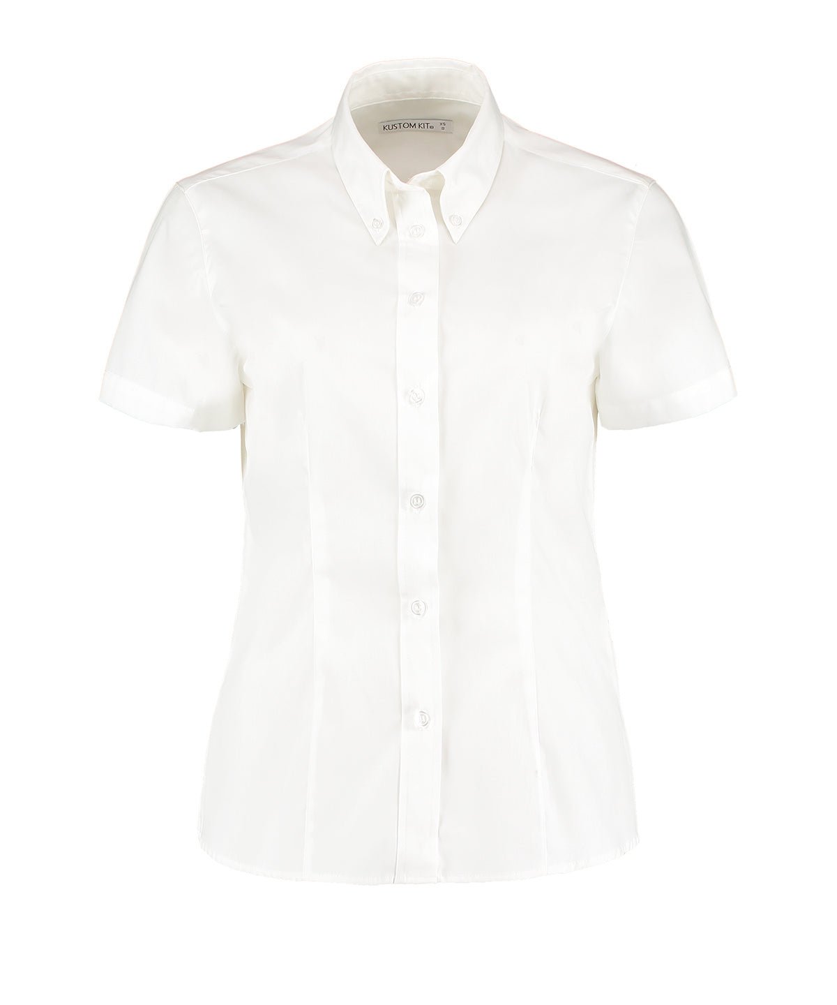 Women's corporate Oxford blouse short-sleeved (tailored fit)