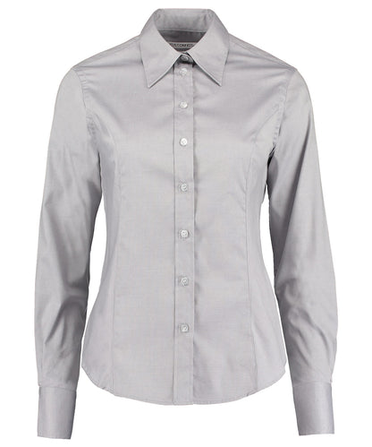 Women's corporate Oxford blouse long-sleeved (tailored fit)