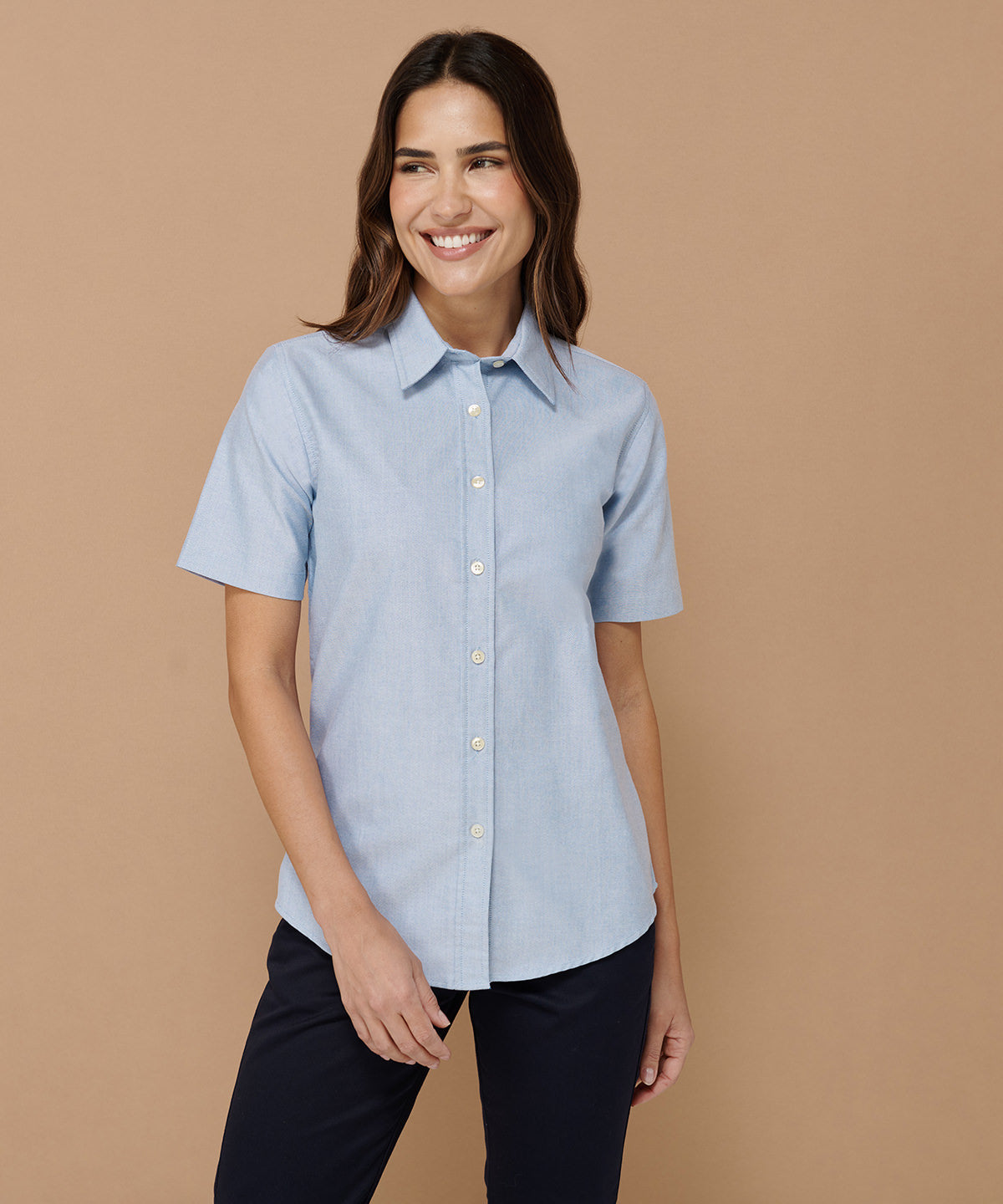 Women's short sleeve classic Oxford shirt