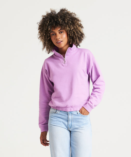 Women's cropped ¼-zip sweat