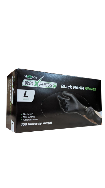 Black Nitrile Gloves - Box of 100