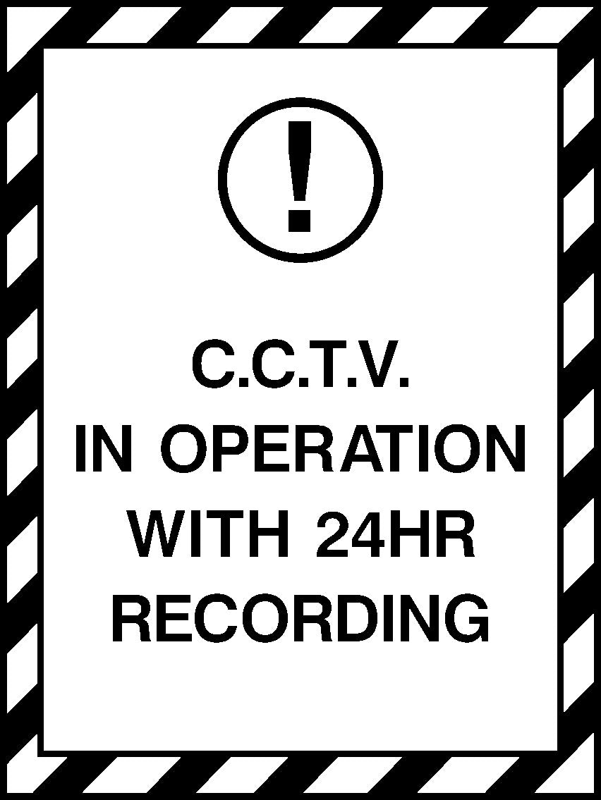 C.C.T.V. In Operation With 24Hr Recording Parking Signage - PARK0049