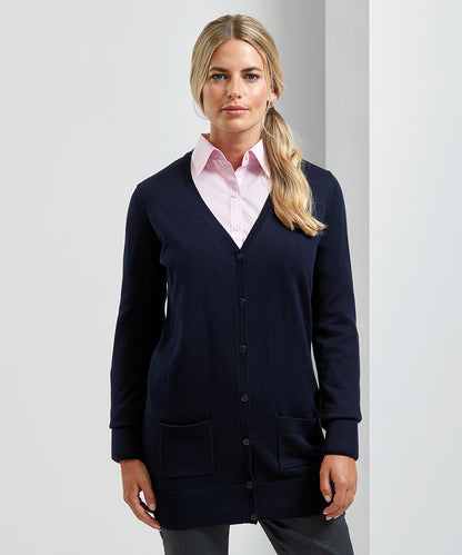 Women's longline knitted cardigan