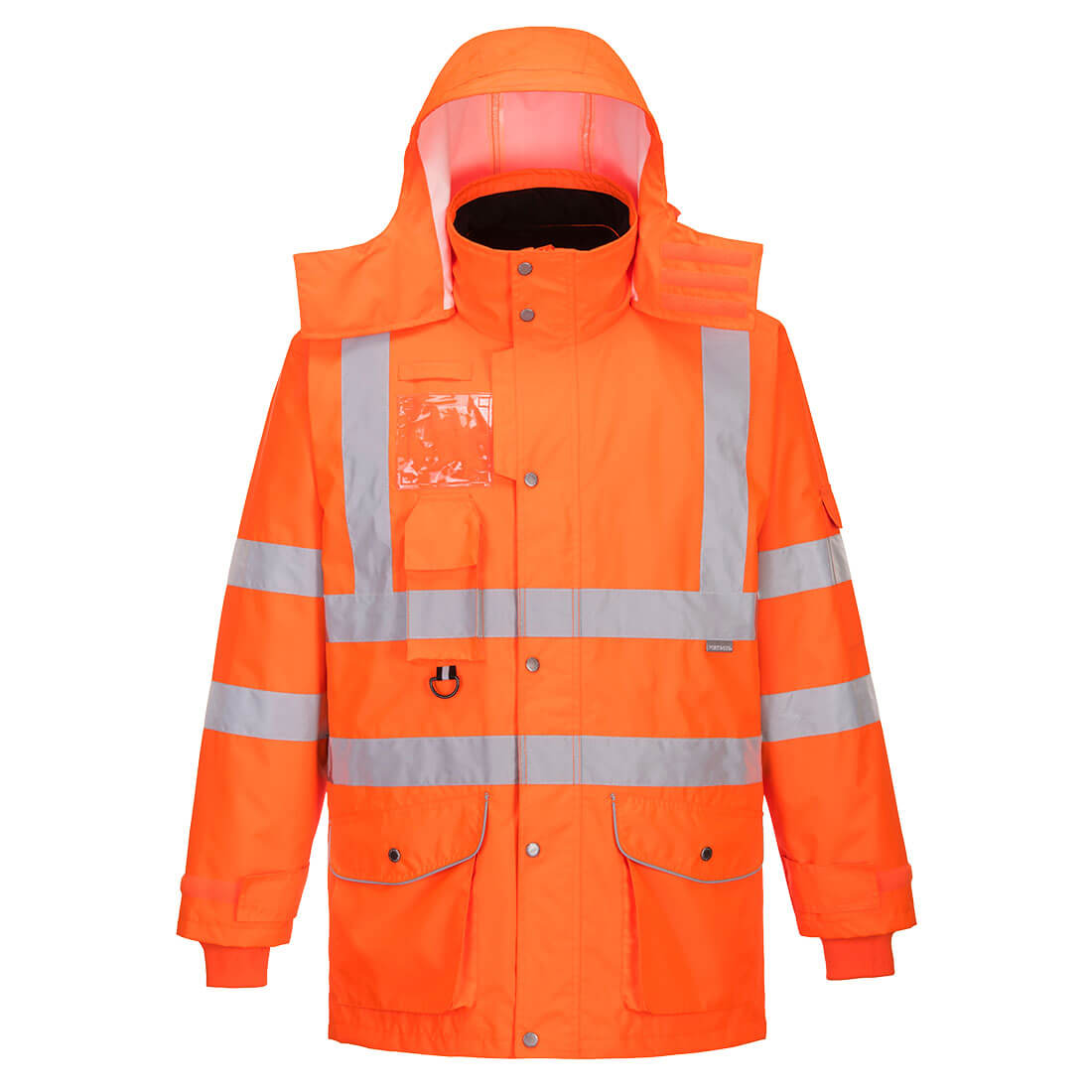 Portwest Hi-Vis Breathable 7-in-1 Traffic Jacket 