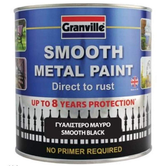 Smooth Metal Black Paint 2.5Ltr