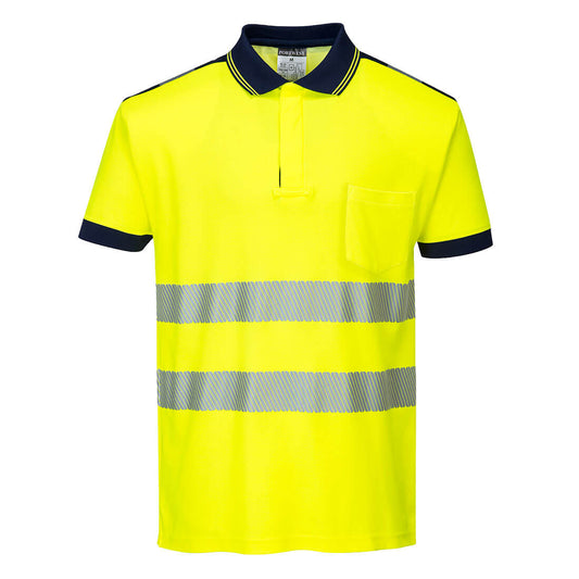 Portwest PW3 Hi-Vis Cotton Comfort Polo Shirt S/S 