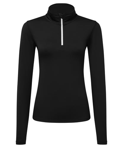 Women’s TriDri® recycled long sleeve brushed back ¼ zip top