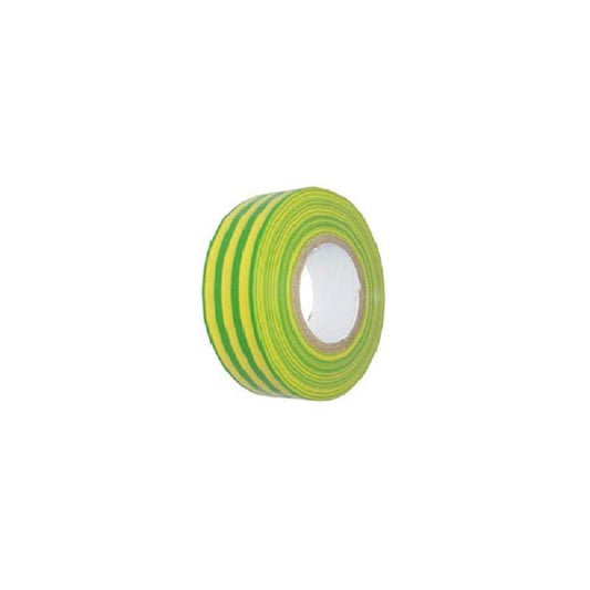 Pack of 10 Insulation Tape 19mm x 20M Green / Yellow