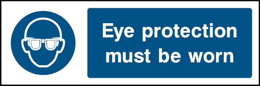 Eye Protection Must Be Worn Mandatory Signs Personal Protective Equipment Signage - PPE0004.