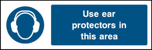 Use Ear Protectors In This Area Mandatory Signs Personal Protective Equipment Signage - PPE0007.