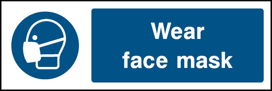 Wear Face Mask Mandatory Signs Personal Protective Equipment Signage - PPE0011.