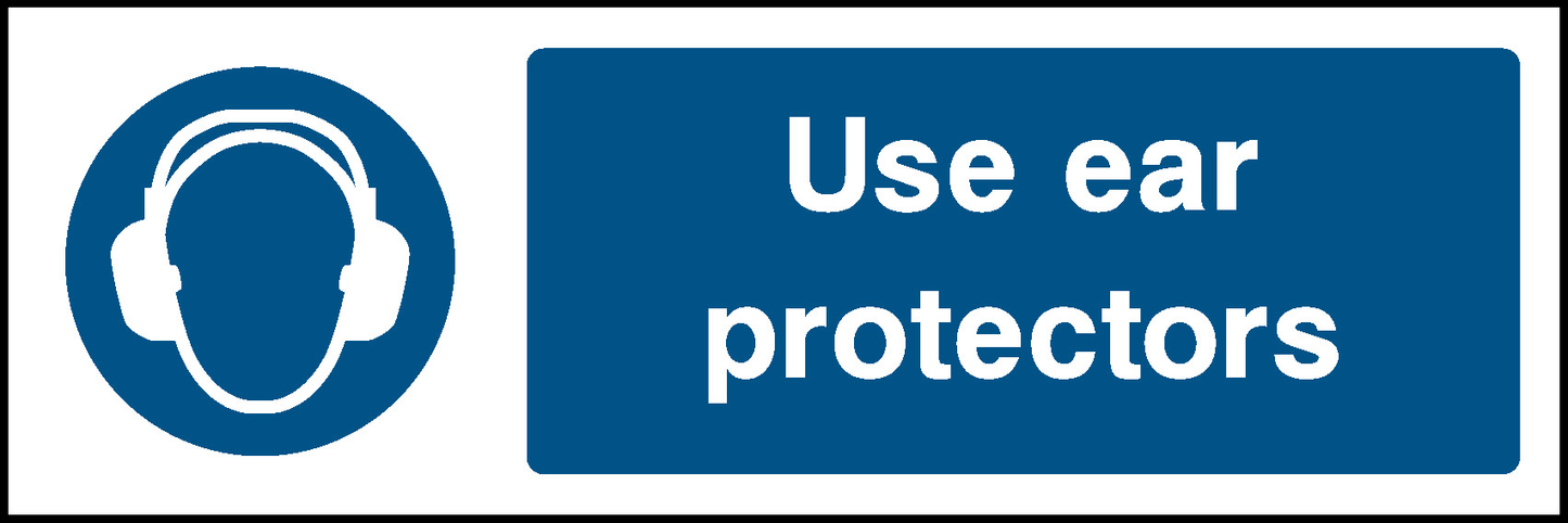 Use Ear Protectors Mandatory Signs Personal Protective Equipment Signage - PPE0009.