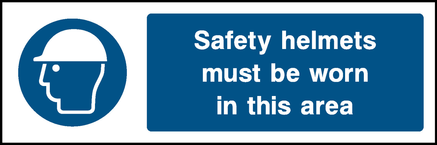 Safety Helmets Must Be Worn In This Area Mandatory Signs Personal Protective Equipment Signage - PPE0013.