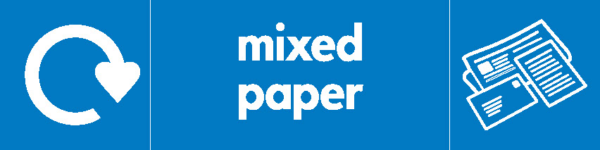 Mixed Paper Recycling Paper Signage - PAPE0020