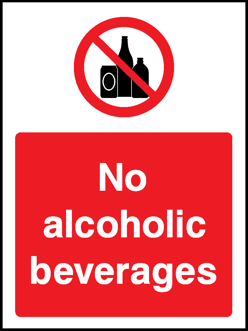 No Alcoholic Beverages Prohibition General Signage - GENE0122