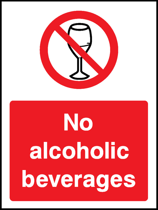 No Alcoholic Beverages Prohibition General Signage - GENE0123