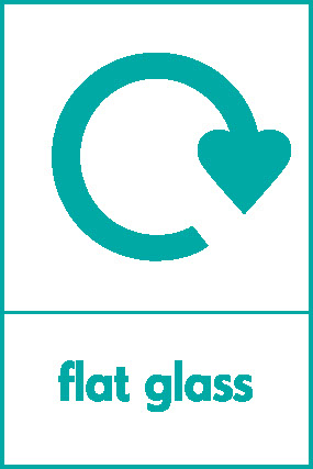 Flat Glass Recycling Glass Signage - GLAS0029