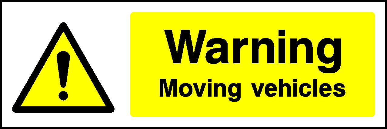 Warning Moving Vehicles Garage Signs Signage - GARA0003