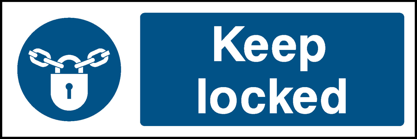 Keep Locked Fire Prevention Signage - FPRV0039