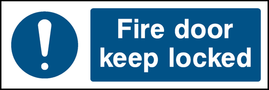 Fire Door Keep Locked Fire Prevention Signage - FPRV0038