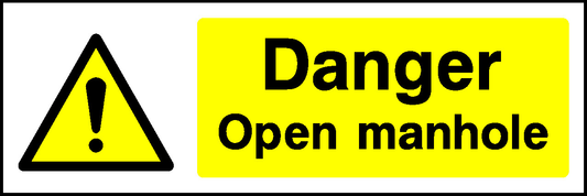 Danger Open Manhole Garage Signs Signage - GARA0005