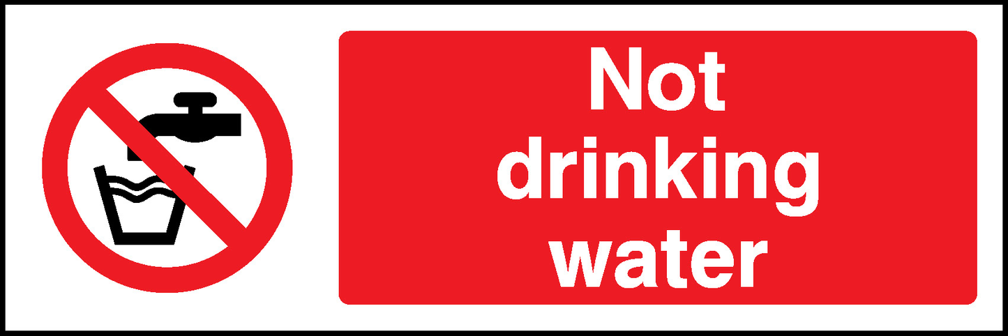 Not Drinking Water Prohibition General Signage - GENE0001