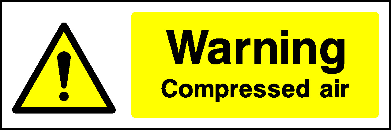 Warning Compressed Air Garage Signs Signage - GARA0002