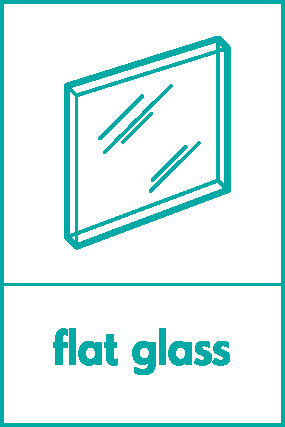 Flat Glass Recycling Glass Signage - GLAS0031