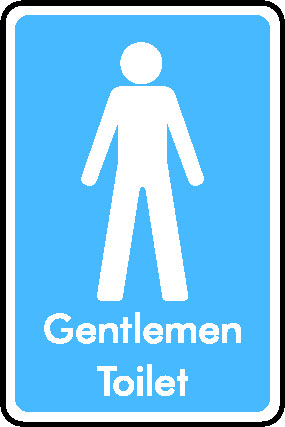 Gentlemen Toilet Information Signs Signage - INFO0008