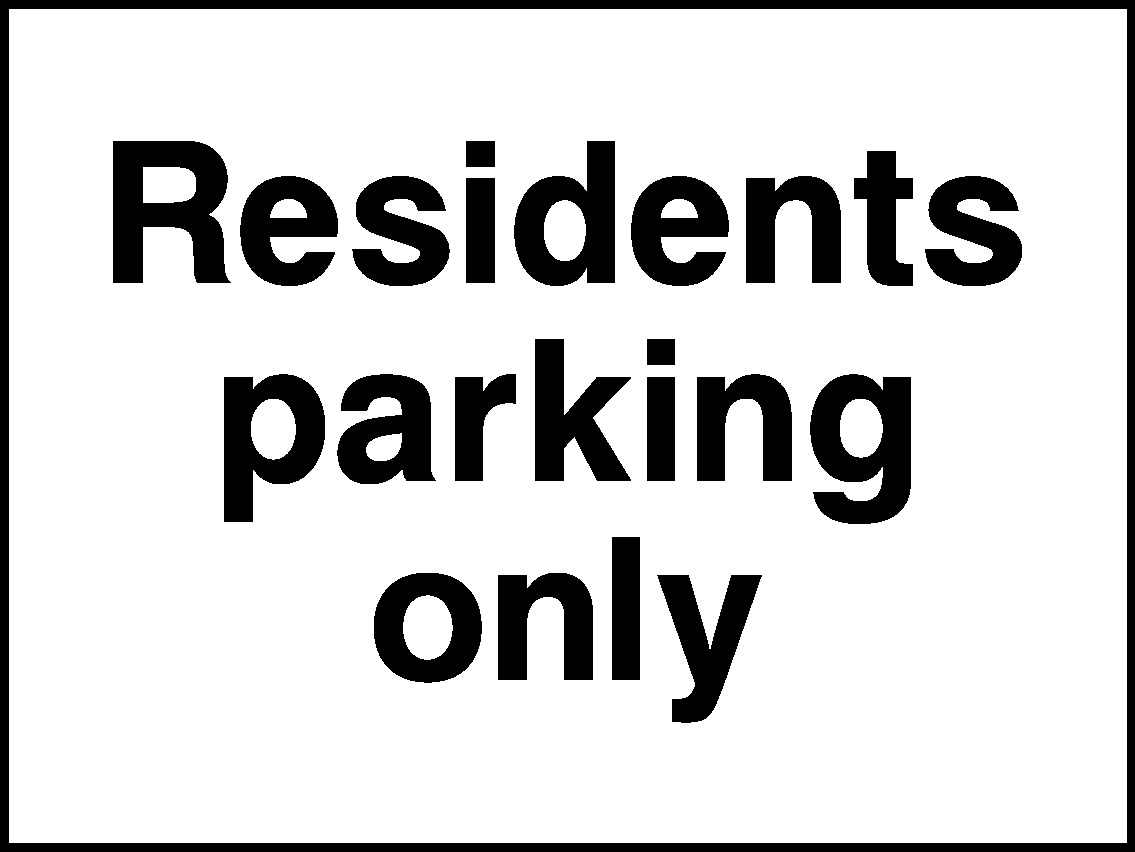 Residents Parking Hotel Signs Signage - HOTE0003