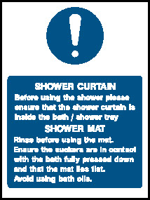 Shower Curtain Hotel Signs Signage - HOTE0018