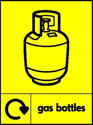 Gas Bottles Recycling Household Hazardous Waste Signage - HAZA0010