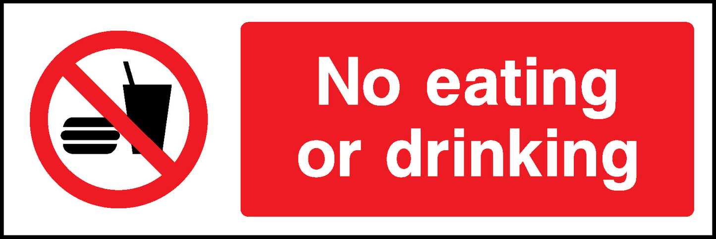 No Eating Or Drinking Prohibition General Signage - GENE0004