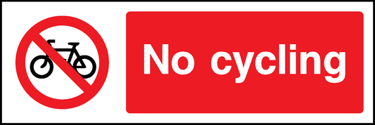 No Cycling Prohibition General Signage - GENE0016