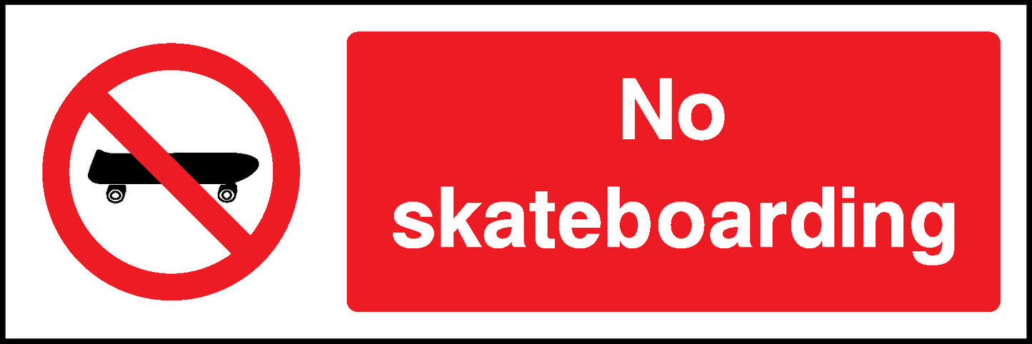 No Skateboarding Prohibition General Signage - GENE0017