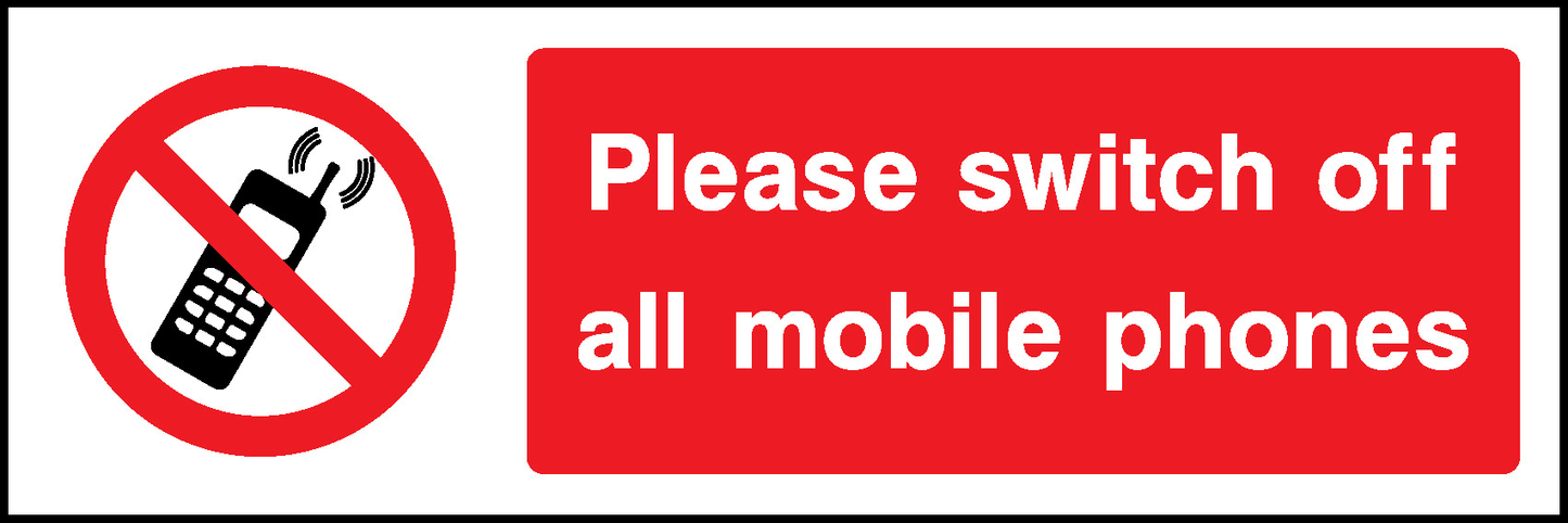 Please Switch Off All Mobile Phones Prohibition General Signage - GENE0010