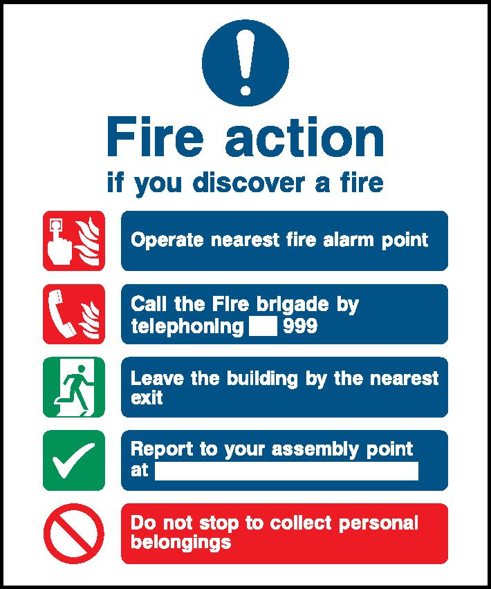 Fire Action Fire Action Signage - FACT0015