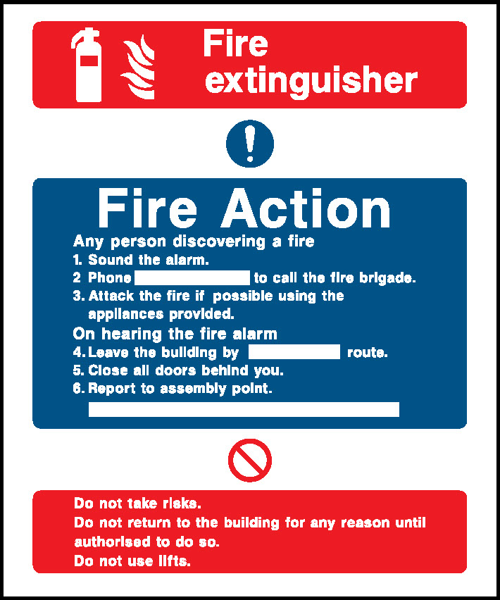 Fire Action Information Fire Action Signage - FACT0007