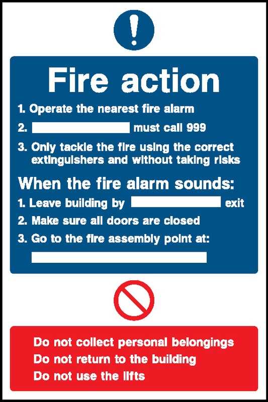 Fire Action Fire Action Signage - FACT0026